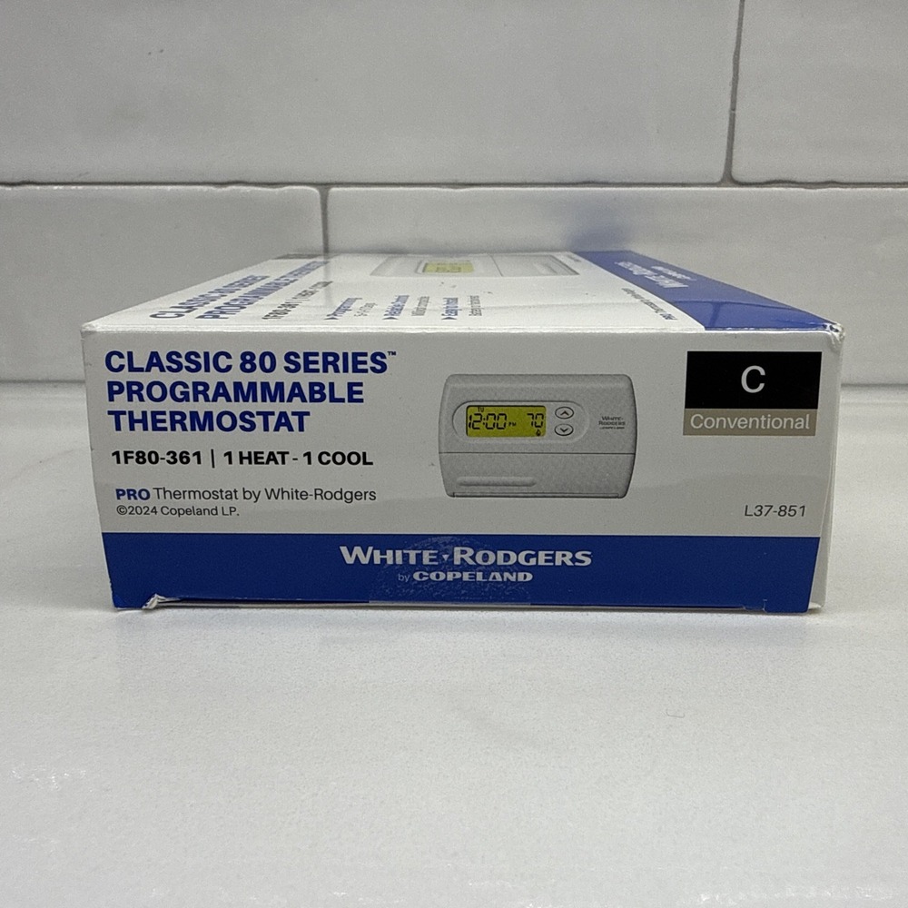 White-Rodgers Copeland Classic 1F80-361 5+1+1 Day Programmable Thermostat 1H/1C - Picture 5 of 10